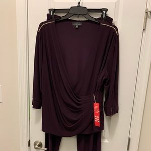 Plum 2 piece pant suit